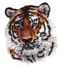 Tiger Big Cat Zoo Animal Embroidered Iron On Applique Patch 155465 