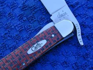 Case xx 2006 Smooth Chestnut Basket Weave Engraved Bone Russlock Knife 