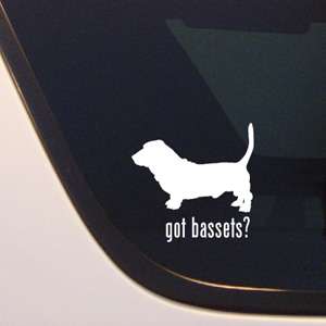 GOT BASSETS? BASSET HOUND DOG DECAL   DOGS STICKER  