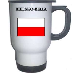  Poland   BIELSKO BIALA White Stainless Steel Mug 