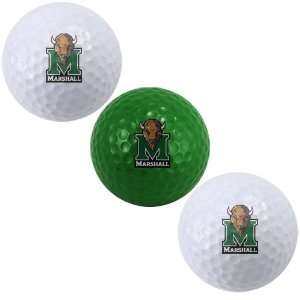  Marshall Thundering Herd Three Pack of Golf Balls: Sports 