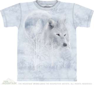 WHITE WOLF MOON ADULT T SHIRT THE MOUNTAIN  