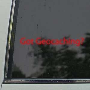  Got Geocaching? Red Decal Hidden Treasure Gps Car Red 