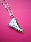 FUNKY WHITE CONVERSE NECKLACE BOOT KITSCH RETRO TRAINER SNEAKER 