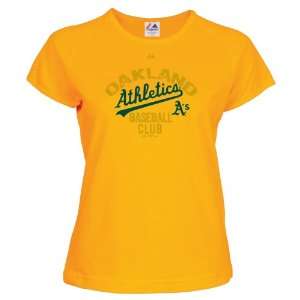  Oakland Athletics Womens Club Sunburst T Shirt: Sports 