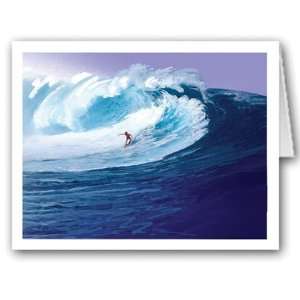  Surfing The Big Wave Thank You Note Card   10 Boxed Cards 