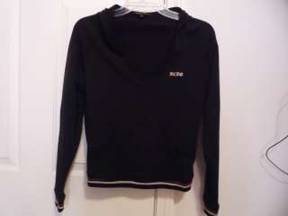 BCBG Max Azria Sweatshirt Hoodie ~ Black * GR8 w/Boots ~ sz M  