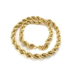    Hip Hop Gold Heavy Plated Fat Rope Chain 12mm RUN DMC: Jewelry