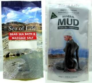   Cosmetic Mud Body Mask + Salt Massage / Bath Mineral Natural Beauty