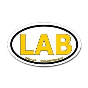  Yellow Lab Oval Car Sticker Car Oval Sticker by CafePress 