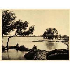  1929 Thebes Luxor Egypt Photogravure Nile River Ricke 