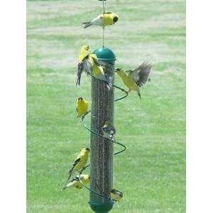  Bird Quest 17 Green Spiral Finch Tube Feeder: Patio, Lawn 
