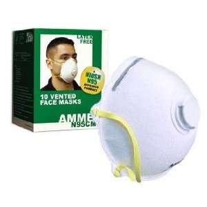  N95 Vented Particulate Respirator Face Mask   CASE of 10 