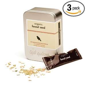 Tsp Spices Organic Fennel Seed, 12 One teaspoon Packets, 8 Ounce Tins 