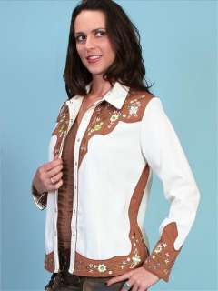   Rockabilly Scully Western Cowgirl Rodeo Show Snap Shirt Firefly XS