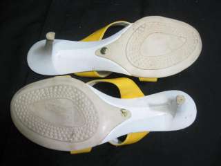 CHARLES BY CHARLES DAVID Yellow Diamond Shoes Heels 7  