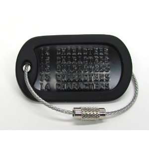  Black Personal Tactical Luggage Dog Tag 