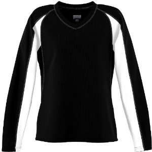   Wicking Mesh Charger L/S Jersey BLACK/ WHITE WXL