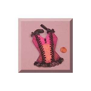    6ea   Hot Pink & Black Camisole Bag: Health & Personal Care
