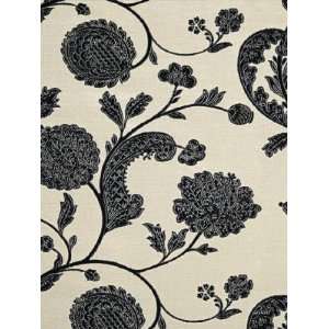  Scalamandre Bombay Lace   Black On Pewter Fabric 