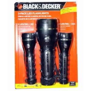  Black and Decker 3 pack LED Flashlights