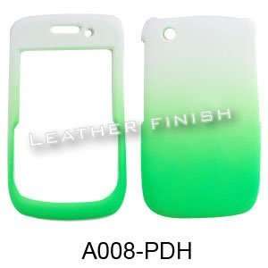   BLACKBERRY CURVE 8520 8530 9300 RUBBERIZED TWO COLOR WHITE GREEN: Cell