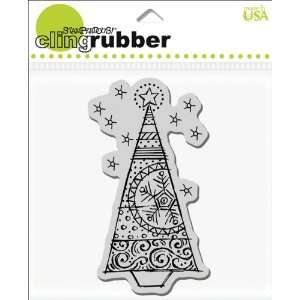  Stampendous Christmas Cling Stamp, Tinsel Tree   899034 
