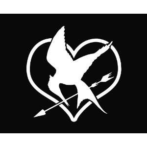  Mockingjay Heart The Hunger Games Vinyl Decal Sticker Wht 