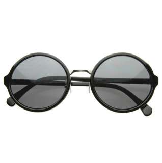 Vintage Steampunk Inspired Classic Round Circle Sunglasses w/ Metal 