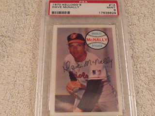 1970 Kelloggs #14 DAVE McNALLY Baltimore Orioles   PSA 9 MINT  