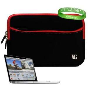  Double Woven Neoprene Black with Red Trim MacBook Sleeve 