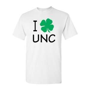   ) UNC White St. Patricks Day T Shirt by BBG: Sports & Outdoors