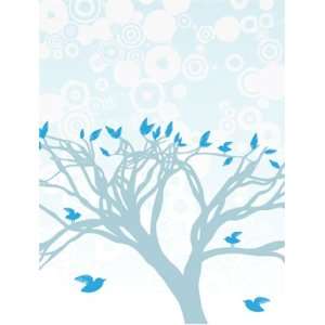 Blue Birds Perched Wall Mural
