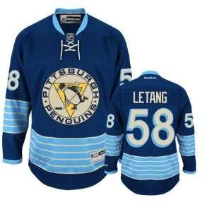 : Pittsburgh Penguins Winter Classic Jersey #58 Kris Letang Dark Blue 