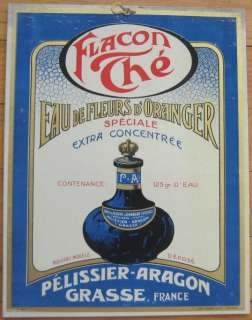 SUPER 1920 French Perfume Ad Sign   Eau dOranger  