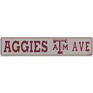  Texas A&M Aggies Ave Metal Street Sign (24x5) Office 