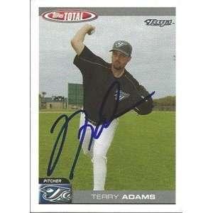  Terry Adams Signed Blue Jays 2004 Topps Total Card Sports 