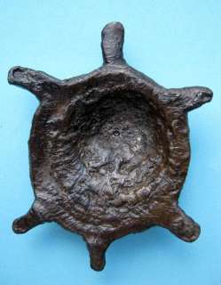 Perak) Solid Tin Big Turtle Money 18th Century Ext RRR EF #02  