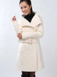New Fashion Womens Temperament collar cashmere wool coat jacket 