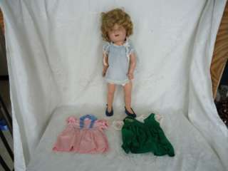 VINTAGE COMPOSITION IDEAL SHIRLEY TEMPLE DOLL 20 TLC NR  