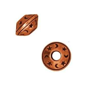  Copper Plated Pewter Celestial Moons & Stars Spacer Beads 