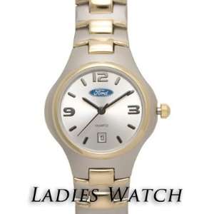 Ford Ladies Two Tone Metal Band Calendar Watch  Sports 
