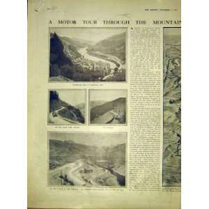  Motor Car Mountain Berliet French Alps Print 1911
