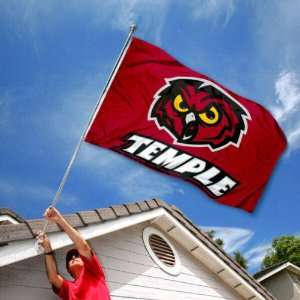    Temple Owls University Large College Flag