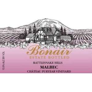  2007 Bonair Winery Rattlesnake Hills Malbec 750ml: Grocery 