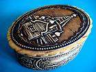 box russian art birch bark trinket ring