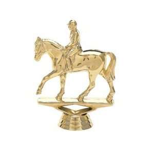  Gold 4 1/2 Equestrian Horse Figure Trophy: Toys & Games