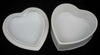 White Porcelain Heart Box Renaldys Fine China Japan Painting Blank 
