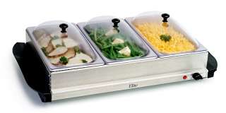  Platinum Electric Stainless Steel 3 Tray Buffet Server Warmer  