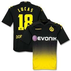  11 12 Borussia Dortmund Away Jersey + Lucas 18 Sports 